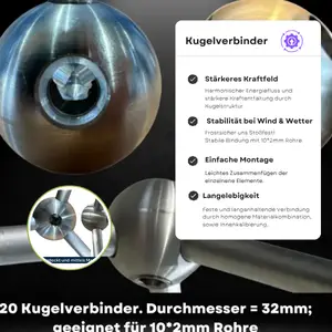 Premium Kugelverbinder D32; D22 - Für 10*2  & 8*2mm